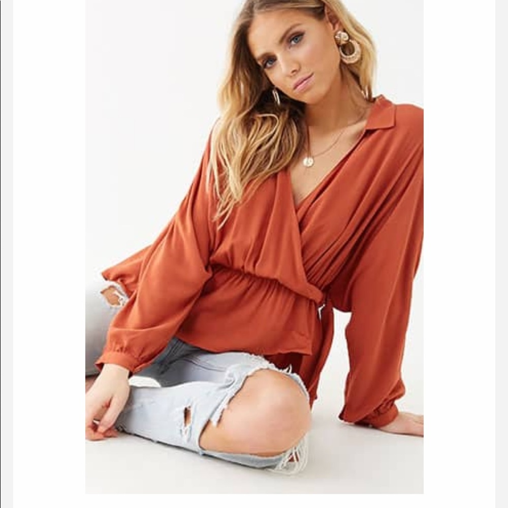 Burnt orange blouse